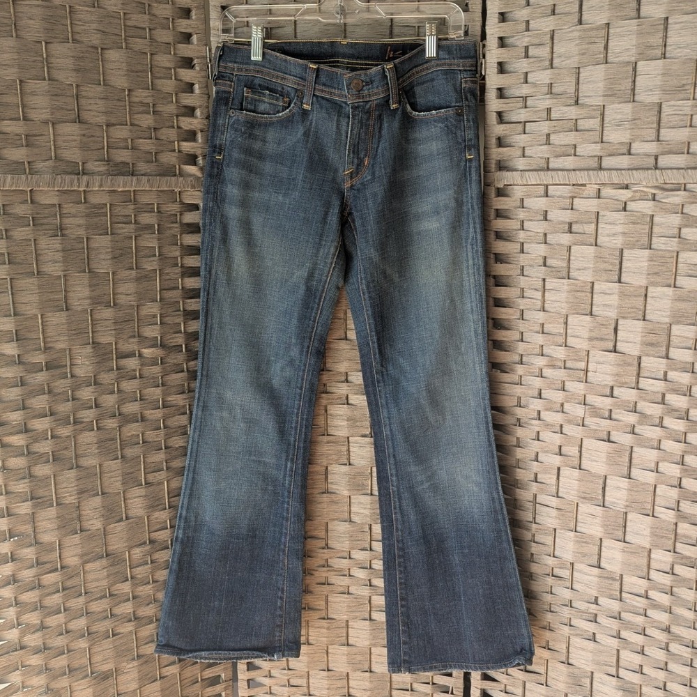 Vtg Y2K Citizens of Humanity Ingrid Jeans Blue Low Rise Denim Flare Sz 28 Boho